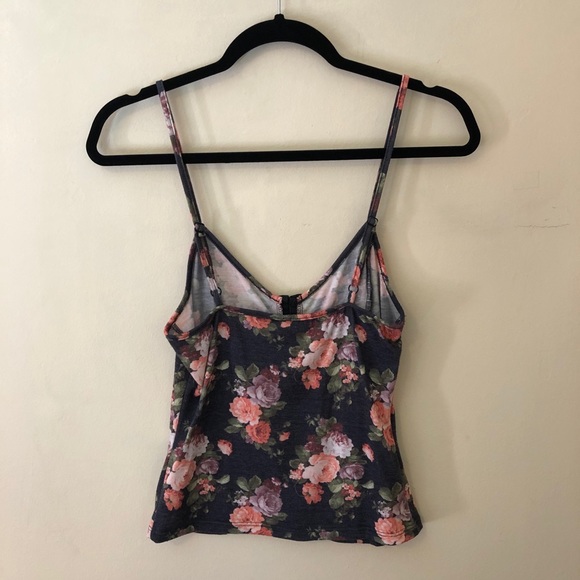 Full Tilt Floral Hook Corset Bustier Cami Tank Top - Picture 6 of 6